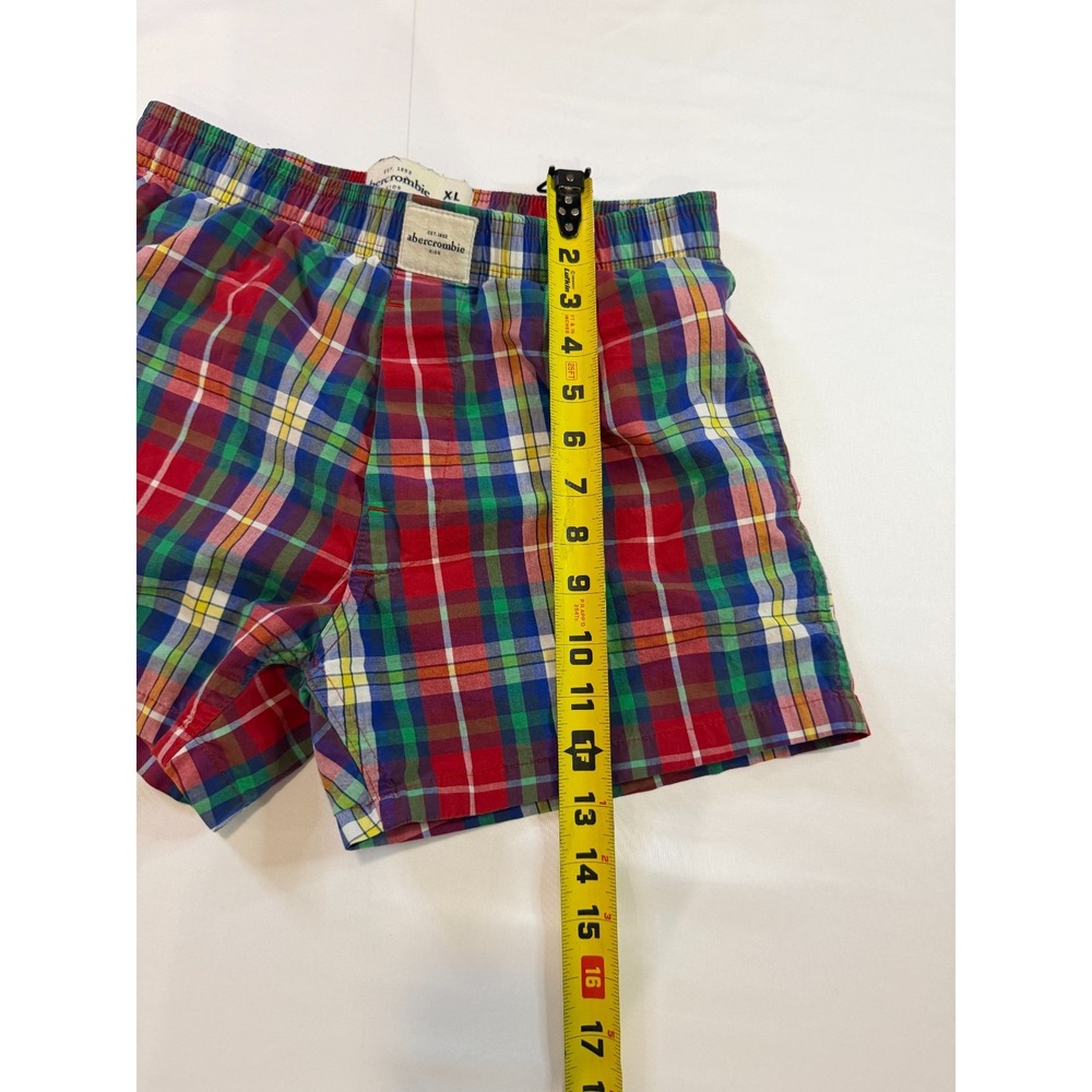 Abercrombie & Fitch A&F‎ Essentials Kids Sz XL Red Blue Green Shorts Elastic - Picture 4 of 7